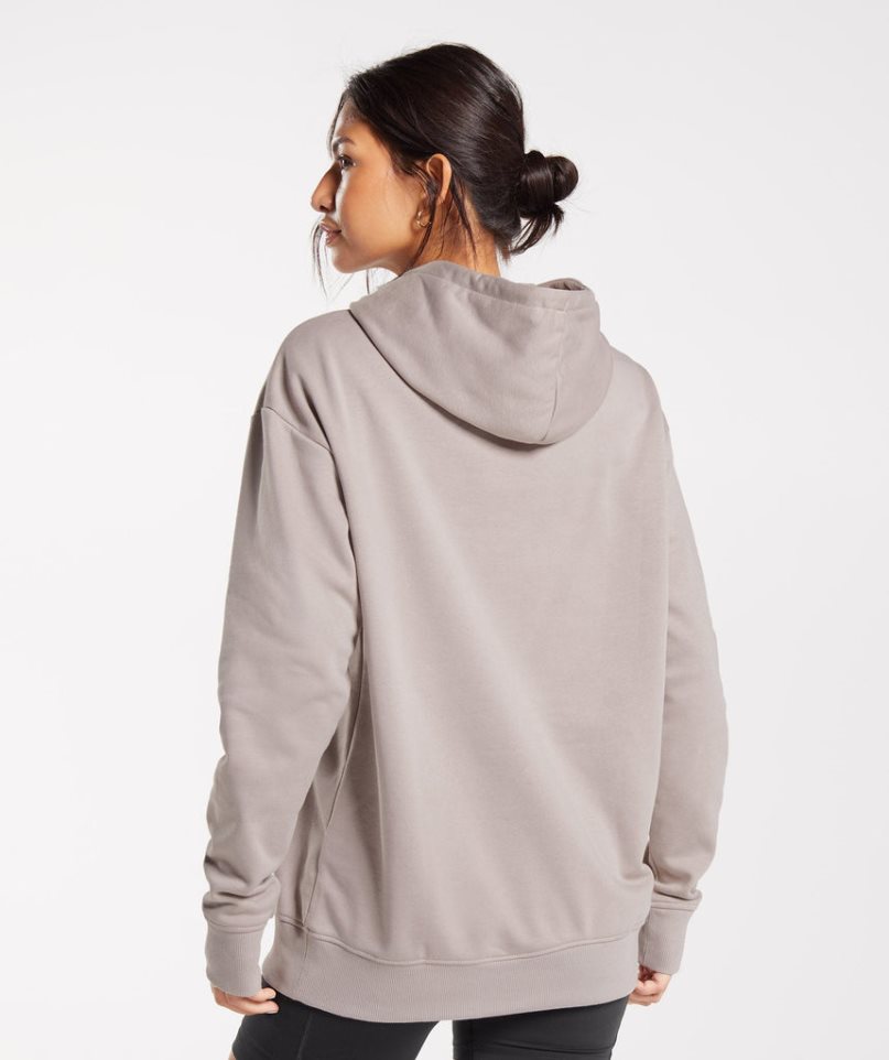 Women's Gymshark Training Oversized Hoodie Grey | CA 8D1536